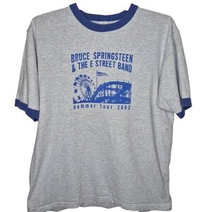 Vtg Y2K Bruce Springsteen and The E Street Band Summer Tour Ringer T Shirt XL